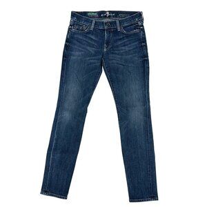 7 for all Mankind Womens Blue Gwenevere Super Skinny 5 Pocket Jeans Size 27